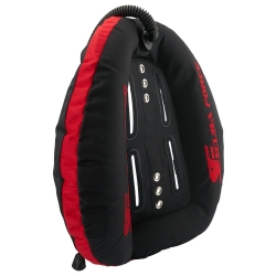 worek wypornościowy ScubaForce model Black Devil 45 lbs Donut czerwony bok